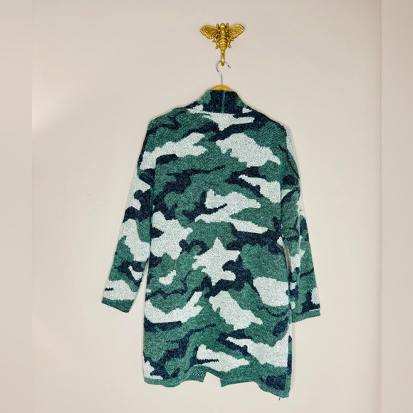 Dreamers Camouflage open front long cardigan - Picture 9 of 10